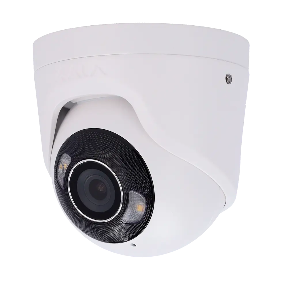Caméra IP Turret 8 Mégapixel Ajax 1/2.7" Progressive Scan CMOS Objectif 2.8 mm | Emplacement MicroSD jusqu'à 256GB mm IR 50m | Lumière blanche 50 m | PoE 802.3at Avec l'intelligence artificielle Couleur blanche 