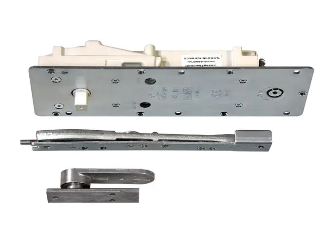 Kit complet GRL100-1/4, PLAQUE 108 mm + Bras du haut + Platine basse avec crapaudine montage frontale