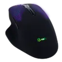Souris optique sans fil Safire Fréquence: 2.4GHz RF Boutons latéraux pour un défilement rapide Molette de défilement avant et après l'affichage Réglage de la résolution DPI