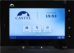 Moniteur IPENEO, pour la réception audio vidéo des appels avec écran couleur 7 pouces tactile - alimentation PoE Poste de réception à fixer au mur ou à poser sur un bureau (option support bureau ref. 540.8000)