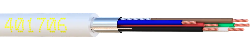 Câble alarme souple LSZH 6×0.22 -  Cu SCR B2ca-s1a d1 a1 - Touret de 500 mètres