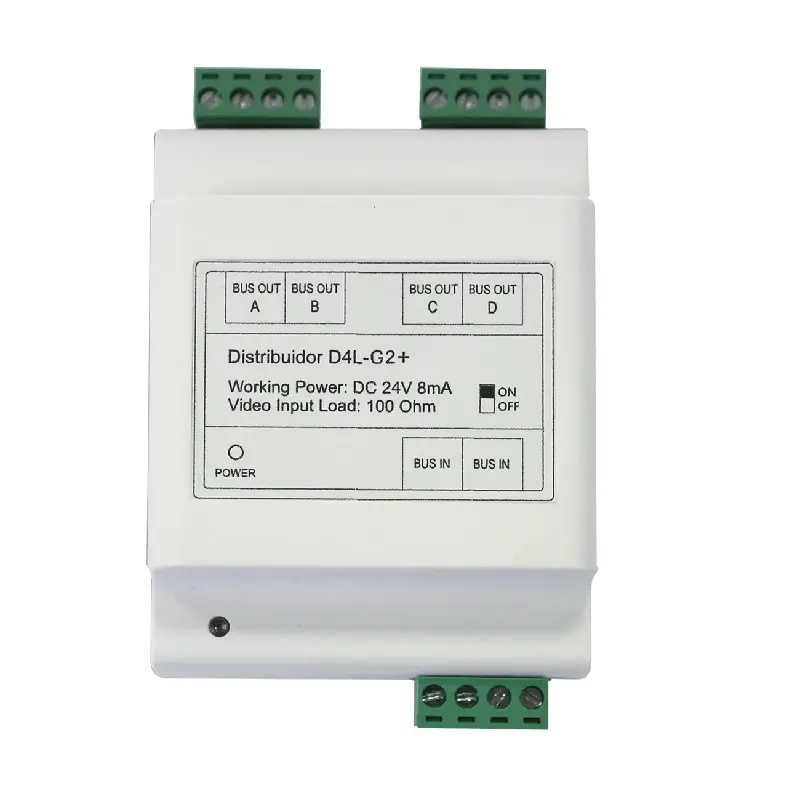 RÈpartiteur de colonne BUS 4 directions, LED d'Ètat, 4 modules DIN