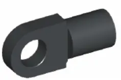 CHAPE pour ROL M8 e=5mm Oeil Ø8.5 en acier nitruré noir, entraxe 25 mm