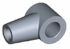 CHAPE pour ROL M8 e=18mm Ø10 Oeil Ø10.1 en zamack entraxe 25 mm