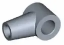 CHAPE pour ROL M8 e=18mm Ø10 Oeil Ø10.1 en zamack entraxe 25 mm