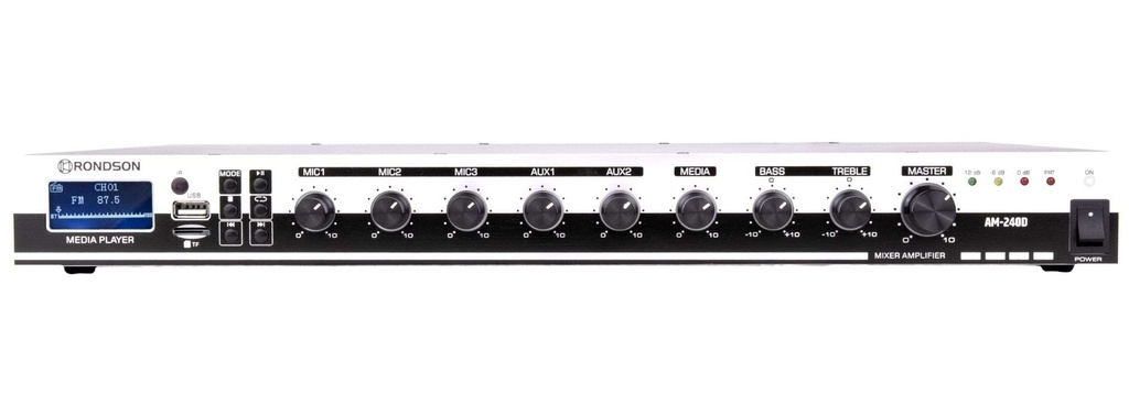 Amplificateur mélangeur multimédia 240W en 100V - 19" 1U