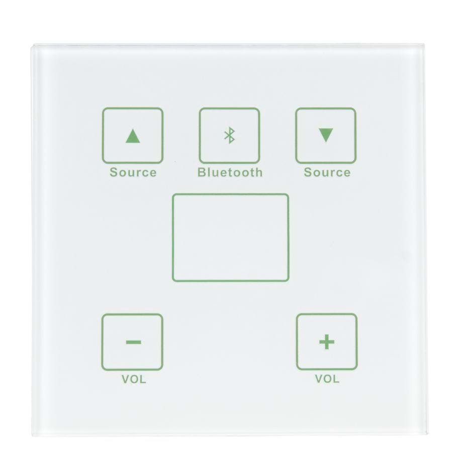 Platine murale tactile selection sources, bluetooth, volume compatible amplificateurs AMX-4