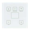 Platine murale tactile selection sources, bluetooth, volume compatible amplificateurs AMX-4