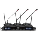 Système de pupitre conférence sans fil, 8 pupitres micro et 1 récepteur, 506 / 524 / 517.7 Mhz