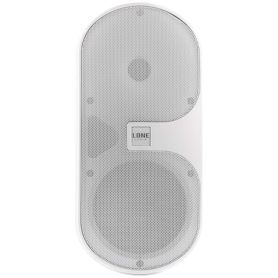 Paire d'enceintes murales blanches 2 voies 80W en  8 Ohms - IP55