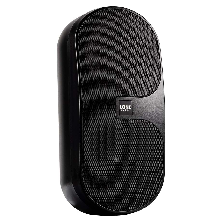 Paire d'enceintes murales noires 2 voies 80W en  8 Ohms - IP55