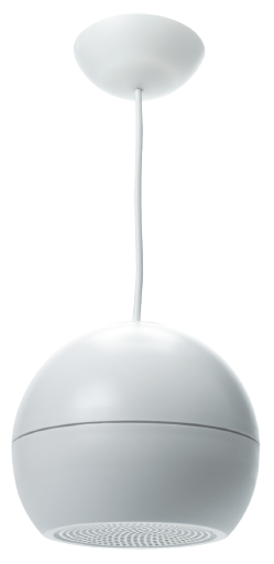 Enceinte sphérique suspendue Blanche - 30/15/7.5 W en 100V
