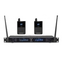 Système micro cravate UHF double canaux avec 2 micros cravates et serre tête