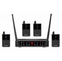 Système microphone UHF 4 canaux avec 4 micro cravate et micro serre tête