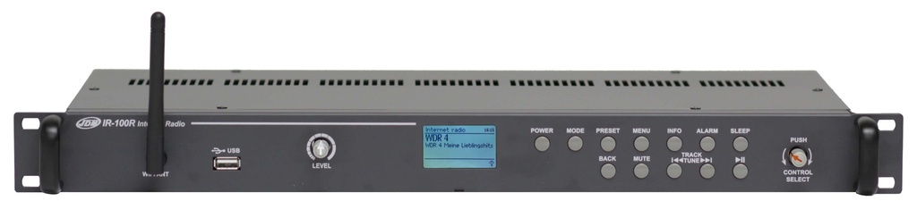 Radio Internet FM RDS avec USB & Entrée AUX-230V-19'' 1U