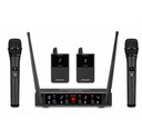 Système UHF 4 canaux diversity avec 2 microphones main et 2 microphones cravates