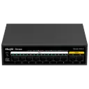 Reyee Switch PoE de bureau Boîtier métallique 8 ports RJ45 10/100 Mbps PoE+ 802.3af/at 2 ports de liaison Uplink RJ45 10/100 Mbps Plug and Play Technologie d'économie d'énergie