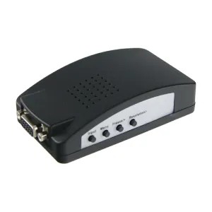 [VDO-VGA-CONVERTER] Adaptateur de signaux de vidéo BNC et S-Video à VGA - Multiples résolutions jusqu'à 1920x1200 (maximum) - Réglage brillant, contraste, saturation, netteté et ton - Systèmes PAL, NTSC et SECAM - Menu OSD - Congélation d'image