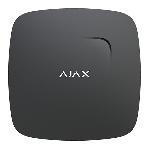 [AJA-FIREPROTECT-B] Ajax - Détecteur de fumée et capteur de température - Bidirectionnel - Sans fil 868 MHz Jeweller - Antenne interne espace libre 2000 m - Alarme 85 dB - Indicateur de détection de fumée et d'excès de température - Tamper anti-ouverture