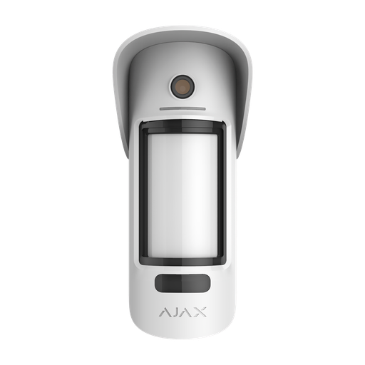 [AJA-MOTIONCAMOUTDOOR-W] Ajax Détecteur de mouvement extérieur  Ajax avec caméra Sans fil 868 MHz Jeweller Double PIR / Détection de 3 à 15 m Antimasking / Immunisé contre les  animaux de compagnie Utilisation extérieure IP55