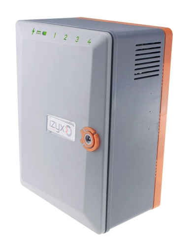 [IZX-RSXV12034] Alimentation multivoies en coffret ABS RSXV, 4 voies, 230V AC / 12V DC (12-14V) / 3A - 173 x 223 x 103 mm, contact d'autoprotection, voyants d'état face avant, protection fusible en entrée et sorties