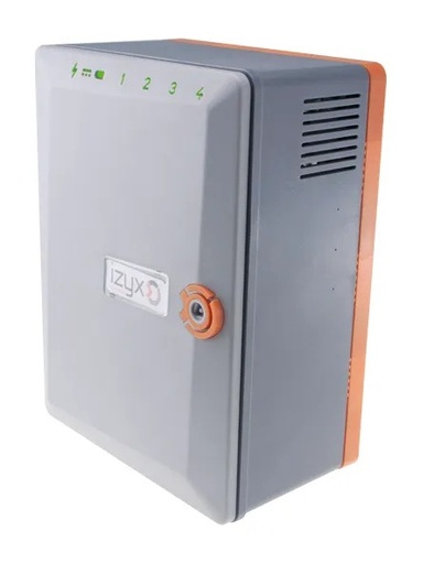 [IZX-RSXV12054] Alimentation multivoies en coffret ABS RSXV, 4 voies, 230V AC / 12V DC (12-14V) / 5A - 173 x 223 x 103 mm, contact d'autoprotection, voyants d'état face avant, protection fusible en entrée et sorties