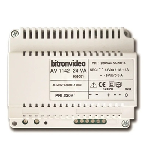 [EVI-UAV1142] Alimentation 8,5 Vcc/12 Vca avec générateur d'appel , 5 DIN (4+N)