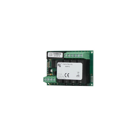 [KSI-AUXI-L] Auxi-L module d'expansion (PCBA) avec 5 sorties relais de 250V-8A (10A de pic). Compatible avec les centrales des séries lares et lares 4.0