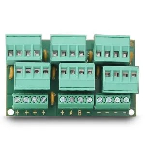 [KSI-BUSHUB] BUS Hub se connecte au BUS de la centrale et dispose de 6 borniers extractibles auxquels 6 branches BUS distinctes peuvent être connectées