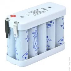 [NXG-MFN0009] Batterie Pack Accu avec Flasque, SAFT 10VTAA, 12V 600mAH