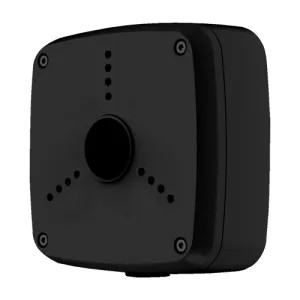 [VDO-PFA122-B] Boite de connexions - Pour caméras compactes ou dômes - Convient pour une utilisation en extérieur - Installation dans un plafond ou un mur - Couleur noir - Passage de câble