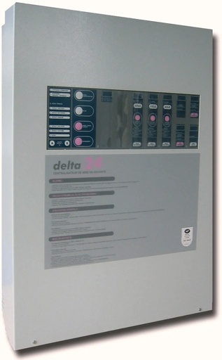 [ASD-DELT24-24VM] DELTA 24/24 .VM avec 4 batteries 12V/12Ah.
Nécessite un kit de téléchargement. CMSI-A ou -B de 24 fonctions maximum en coffret mural intégrant 1 DUGE, 1 DE4U, 1 GLD10E8, 1 ACS48/3A et 3 lots ETIQ24. Sa partie modulaire peut recevoir 5 unités de signalisation et un maximum de 2 GLD8, 3 UCE8, 3 GSR8 ou/et 1 IMPA1.