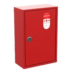 [DPY-ECOF100] COFFRET CO2 OF ECOCLIPS 100g H:330 L:220 P:110 couleur rouge, à portillon avec vitre éjectable CERTIFIE NF sous le N°04 livré sans cartouche