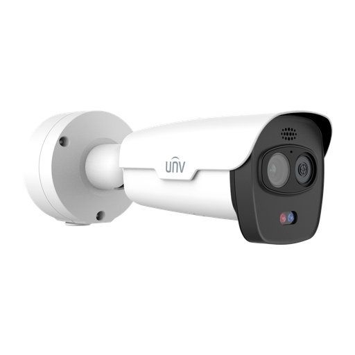[UNV-TIC2621SR-F3-4F4AC-VD] Caméra thermique Uniview Dual IP 256x192 | Objectif 3,2 mm Capteur optique 1/8” 4 Mpx | objectif 4 mm Sensibilité thermique = 55mK Détecter. prévention incendie, alarme et SIP Plage de mesure de température -20~150ºC / ± 8ºC