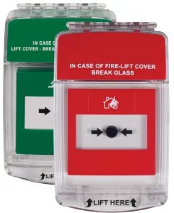 [STI-15C20ML] Capot de protection universel saillie 32mm pour déclencheur manuel Issue de Secours ou Alarme incendie avec Diffusion locale sonore