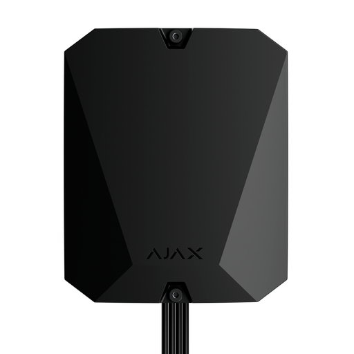 [FIB-HUBHYBRID-4G-B] Centre d'alarme professionnel noire Communication Ethernet de niveau 3 et double SIM 4G Protocoles Jeweller, Wings et FibrA Jusqu'à 100 appareils sans fil et filaires 8 lignes de bus indépendantes Application mobile et logiciel PC