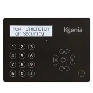 [KSI-ERGO-MB] Clavier ergo-M avec grand écran graphique LCD, touches mécaniques et fonction RFID, complet avec vis pour montage encastré dans un boîtier DIN503. Disponible en couleur noir.