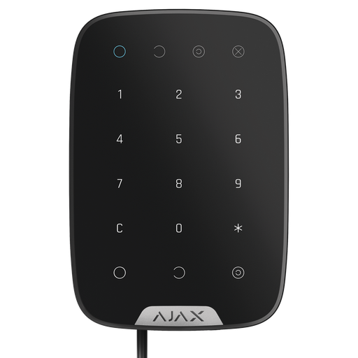 [FIB-KEYPAD-B] Clavier indépendant noir Protocole Fibra Certificat de grade 3 Bidirectionnel Armé, partiellement armé, désarmé et urgence Alimentation 24 V DC