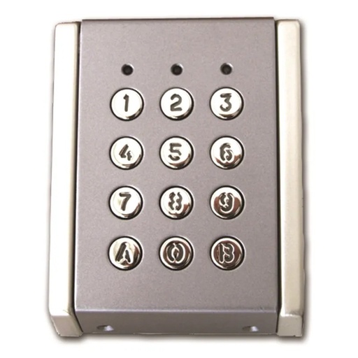 [EVI-TSEC100] Clavier à codes saillie 99 codes, 2 relais. ALUMINIUM et touches en métal