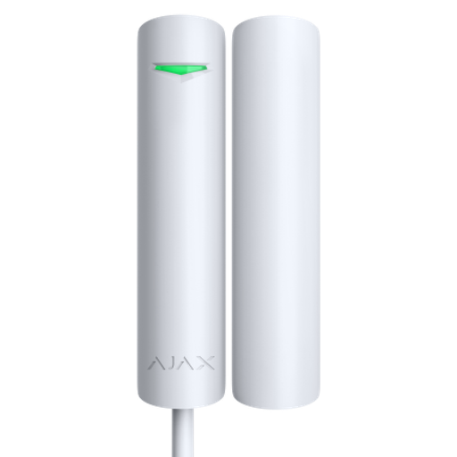 [FIB-DOORPROTECTPLUS-W] Contact magnétique blanc porte/fenêtre Détecteur de vibration et d'inclinaison Certificat de grade 2 Protocole Fibra 1 entrée pour capteur filaire NC