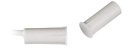 [IZX-RMK10174] Contact magnétique cylindrique RMK, 9 mm, autofixant, 1 contact NO + boucle d'autoprotection (4 fils), raccordement câble 3 mètres (autres longueurs sur demande), distance de réaction 20 mm