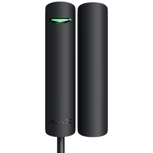 [FIB-DOORPROTECT-B] Contact magnétique noir porte/fenêtre Protocole Fibra Certificat de grade 2 Indicateur LED 1 entrée pour capteur filaire NC