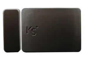 [KSI-MICRO-POLI-M] Contact magnétique radio multifonction micro poli ; comporte 1 interrupteur magnétique à 2 états de type REED et un accéléromètre 3 axes de type MEMS. Livré avec une pile bouton CR2477.marron.
