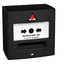 [NTR-5713N5C] Boitier Menace (BM) NOIR 1 contact étanche + Capot sans inscription