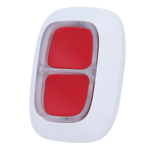 [AJA-DOUBLEBUTTON-W] Double bouton de panique Bidirectionnel Sans fil 868 MHz Jeweller Portée espace ouvert 1300 m Pression sûre: double ou longue Alimentation 1 pile CR2032 3.0 V