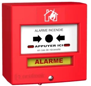 [NTR-TX4DME] Déclencheur manuel à piles Radio Adressable étanche + capot