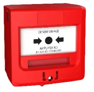 [NTR-5711R1] DM 2 contacts en saillie ou encastrable ROUGE