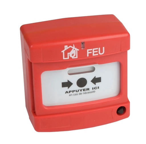 [AXD-10017] Déclencheur manuel alarme incendie rouge simple contact