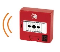 [FIN-BBGCO221] Déclencheur manuel d'alarme radio. Fonctionne sur plie. Fonctionne avec le bloc IROISE 4P+ Autonomie 5 ans