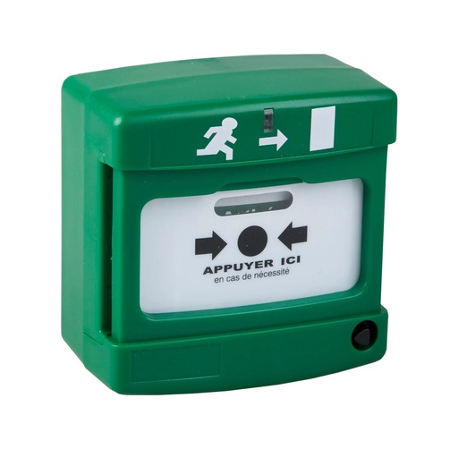 [AXD-10035] Déclencheur manuel vert issue de secours simple contact